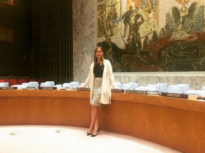 SIA alumna Esra Sergiâ€”seen here in the U.N. Security Conference Chambers, where she has worked as a public information officerâ€”is just one of the SIA alumni excelling in careers at the United Nations.
