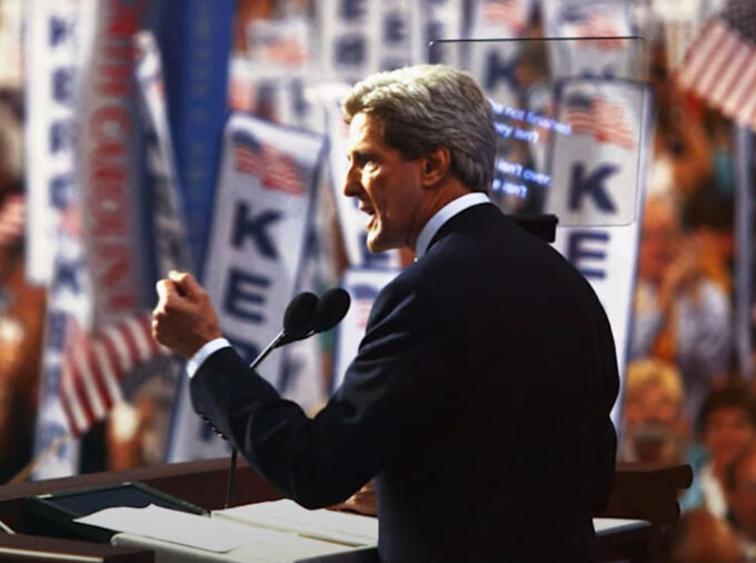 John Kerry speaking to crowd