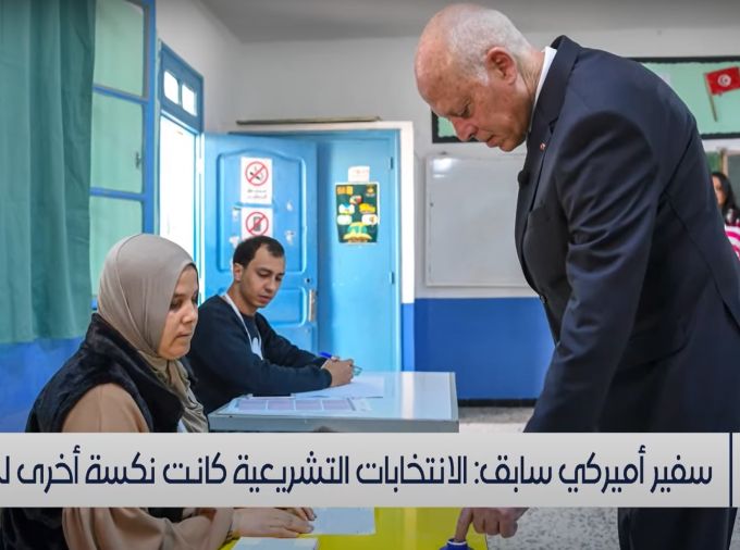 Tunisia's President Saied votes during recent elections